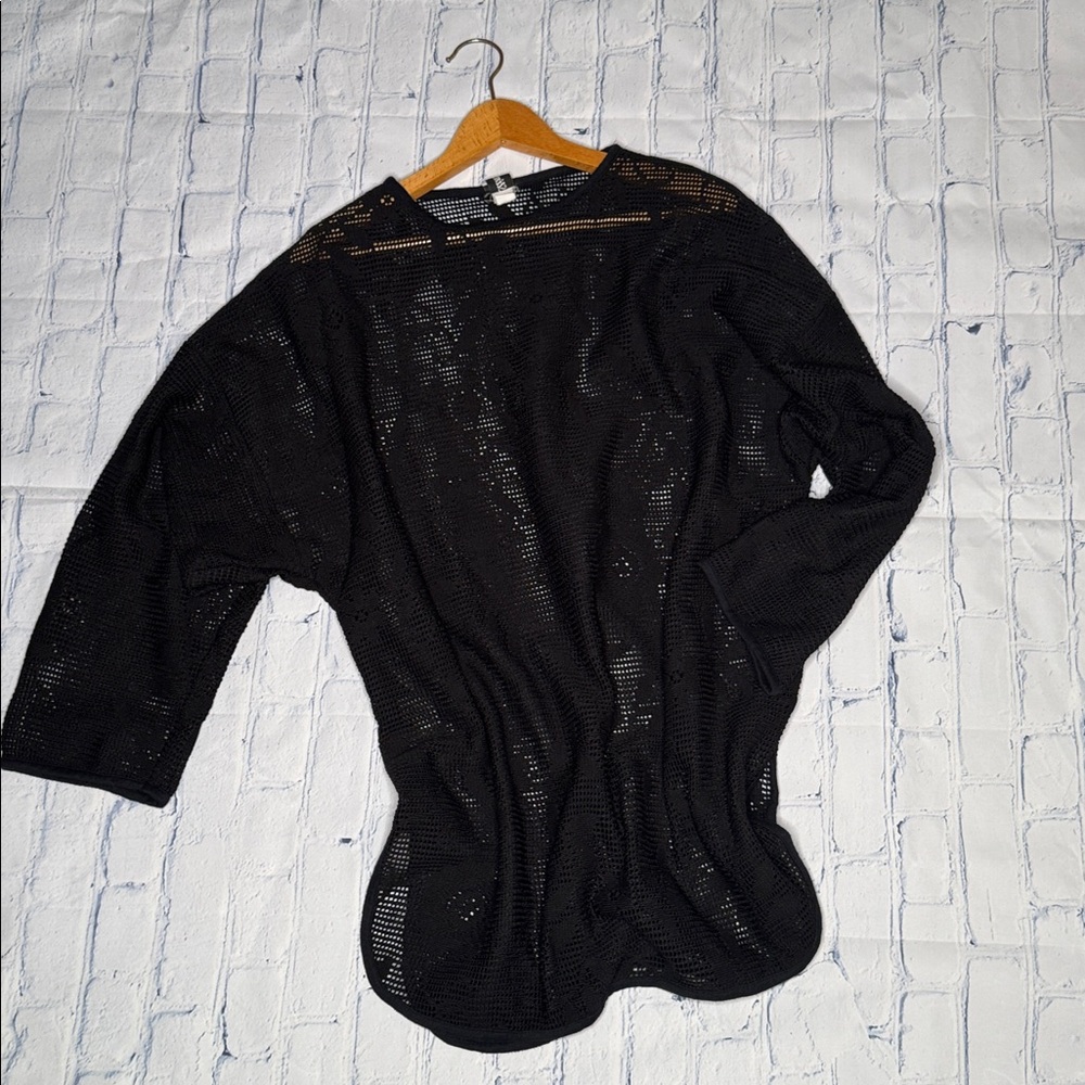Black swimsuit cover-up
